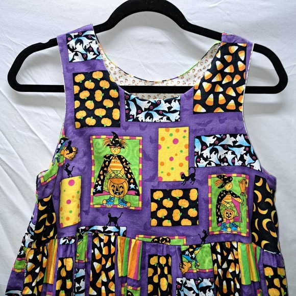 Handmade Girls Halloween Fall Sleeveless Pleated waist dress READ - Picture 2 of 7